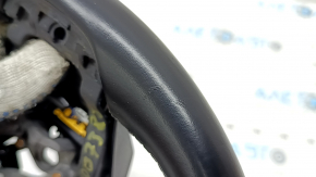 Naked steering wheel Mazda CX-5 20-25, black leather, heated, gray stitching, scratches, needs cleaning