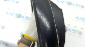 Naked steering wheel Mazda CX-5 20-25, black leather, heated, gray stitching, scratches, needs cleaning