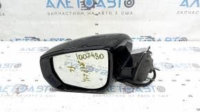 Left side mirror assembly Jeep Grand Cherokee WL 21-24 8+4 pins, turn signal, heated, BSM, chrome housing, black