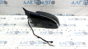Left side mirror assembly Jeep Grand Cherokee WL 21-24 8+4 pins, turn signal, heated, BSM, chrome housing, black