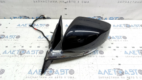 Left side mirror assembly Jeep Grand Cherokee WL 21-24 8+4 pins, turn signal, heated, BSM, chrome housing, black