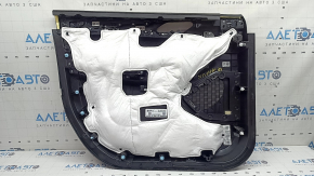 Door trim panel front right complete Jeep Grand Cherokee WL 21-26 black, ALPINE, armrest and insert black leather, white stitching, wood insert, chrome, scratches