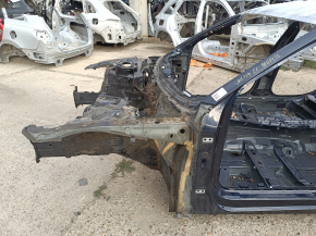Front left quarter panel of Audi A6 C8 19-23 on the body, blue