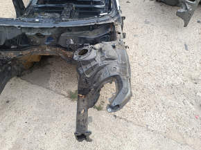 Front left quarter panel of Audi A6 C8 19-23 on the body, blue