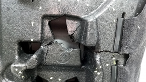 Rear seat cushion 2nd row Jeep Grand Cherokee WL 22-24 leather black gray stitching, heated, cracked foam, needs dry cleaning, missing foam fragment