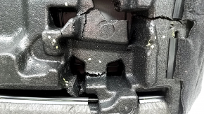 Rear seat cushion 2nd row Jeep Grand Cherokee WL 22-24 leather black gray stitching, heated, cracked foam, needs dry cleaning, missing foam fragment