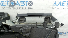 Rear seat cushion 2nd row Jeep Grand Cherokee WL 22-24 leather black gray stitching, heated, cracked foam, needs dry cleaning, missing foam fragment