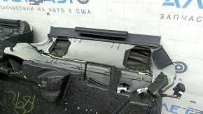 Rear seat cushion 2nd row Jeep Grand Cherokee WL 22-24 leather black gray stitching, heated, cracked foam, needs dry cleaning, missing foam fragment