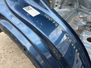 Right rear fender dent on Mazda CX-5 17-25 body, blue, dented