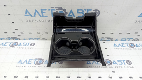 Front center console cup holders with illumination for Jeep Grand Cherokee WL 21-26, glossy black, scratches