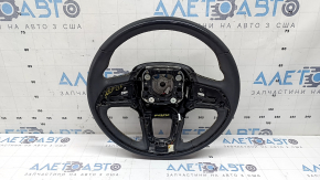 Naked steering wheel for Jeep Grand Cherokee WL 21-24, black leather, heated, gray stitching, with rear trim and signal plate, needs cleaning, scratches
