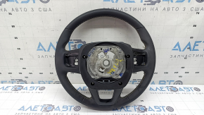 Naked steering wheel for Jeep Grand Cherokee WL 21-24, black leather, heated, gray stitching, with rear trim and signal plate, needs cleaning, scratches
