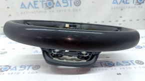 Naked steering wheel for Jeep Grand Cherokee WL 21-24, black leather, heated, gray stitching, with rear trim and signal plate, needs cleaning, scratches