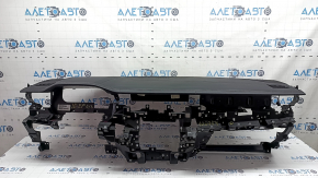 Front dashboard panel with AIRBAG Jeep Grand Cherokee WL 21-26 PHEV, black, gray stitching, with overlay and frame