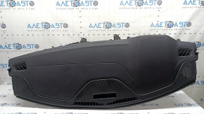 Front dashboard panel with AIRBAG Jeep Grand Cherokee WL 21-26 PHEV, black, gray stitching, with overlay and frame