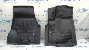 Set of floor mats for Jeep Grand Cherokee WL 21-26 black rubber, HUSKYLINERS, scratches