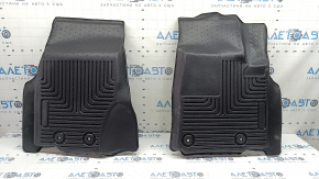 Set of floor mats for Jeep Grand Cherokee WL 21-26 black rubber, HUSKYLINERS, scratches