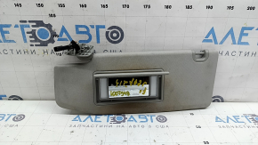 Left visor for Jeep Grand Cherokee WL 21-23, gray, with backlight, without hook, Home link, dry cleanable