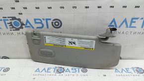 Left visor for Jeep Grand Cherokee WL 21-23, gray, with backlight, without hook, Home link, dry cleanable