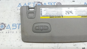 Left visor for Jeep Grand Cherokee WL 21-23, gray, with backlight, without hook, Home link, dry cleanable