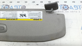 Left visor for Jeep Grand Cherokee WL 21-23, gray, with backlight, without hook, Home link, dry cleanable