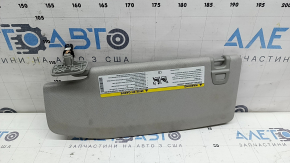 Right visor for Jeep Grand Cherokee WL 21-23, gray, with backlight, without hook, dry-cleanable