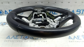 Naked steering wheel Toyota Venza 21-24 black leather, heated, with steering wheel computer, scratches