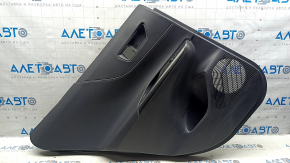 Door trim card rear left Toyota Venza 21-22 XLE, Limited black leather with gray stitching, dark gray trim, scratches
