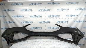 Front bare bumper Ford Edge 19-24 without parking sensors, graphite, scratches, punctured, non-factory holes, cracked, bump