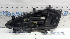 Front bumper grille right Ford Edge 22-24 without fog lights, black gloss with chrome molding, chips