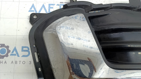 Front bumper grille right Ford Edge 22-24 without fog lights, black gloss with chrome molding, chips