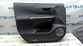 Door trim, front left, Toyota Venza 21-22 XLE, Limited, black leather with gray stitching, dark gray trim, scratches