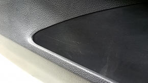 Door trim, front left, Toyota Venza 21-22 XLE, Limited, black leather with gray stitching, dark gray trim, scratches