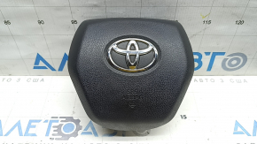 Airbag in the driver's steering wheel Toyota Venza 21-24 black, scratches