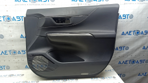 Door trim, front right, Toyota Venza 21-22 XLE, Limited, black leather with gray stitching, dark gray trim, scratches