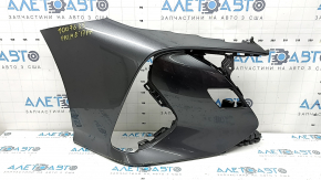 Front bare right bumper Toyota Prius 50 Prime 17-22 without parking sensors, graphite, scratches, crack