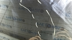 Naked trunk door with glass Ford Edge 19-24 graphite M7, with spoiler, with trapezoid, left glass molding, scratches on glass