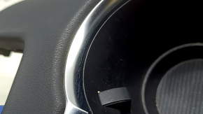 Center console trim with cup holders Toyota Venza 21-24, black leather, with backlight, scratches