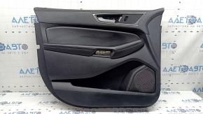 Door trim, front left card, Ford Edge 19-24, black, SEL, black leather insert, black leather armrest, with handle, scratches