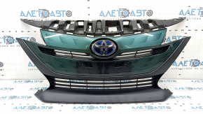 Radiator grill assembly for Toyota Prius 50 Prime 17-19 with emblem, under radar, without parking sensors, scratches, chips, broken fasteners