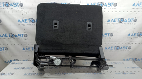 Backrest of the rear row of seats, 2nd row, left, Ford Edge 15-24, black leather, electric folding, with armrest, with black belt