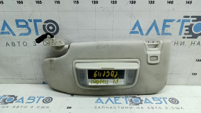Left visor for Ford Edge 15-24, grey, without hook, dry cleanable