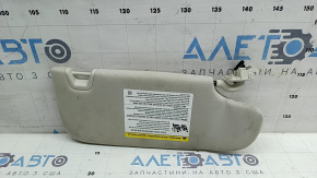 Left visor for Ford Edge 15-24, grey, without hook, dry cleanable