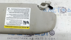 Left visor for Ford Edge 15-24, grey, without hook, dry cleanable