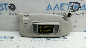 Right visor Ford Edge 15-24 gray, without hook, without plug, for dry cleaning