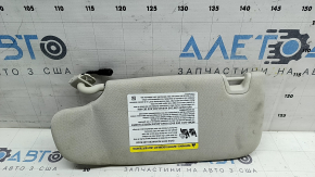 Right visor Ford Edge 15-24 gray, without hook, without plug, for dry cleaning