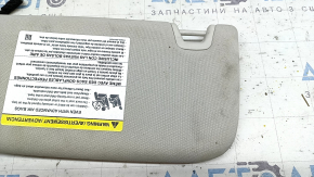 Right visor Ford Edge 15-24 gray, without hook, without plug, for dry cleaning