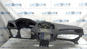 Torpedo front panel with AIRBAG Lincoln MKZ 13-20 black leather
