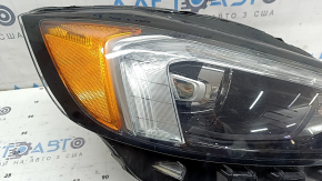 Front right headlight assembly Ford Edge 19-24 LED dark, for polishing