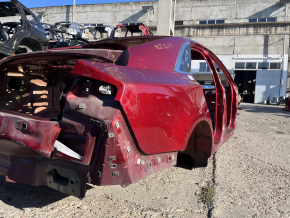 Lincoln MKZ 13-20 rear right quarter wing on the body, red, dents, bumps, torn at the seam, non-factory hole